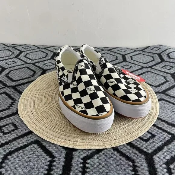 VANS Era Stacked Checkerboard Slip On Canvas Shoes